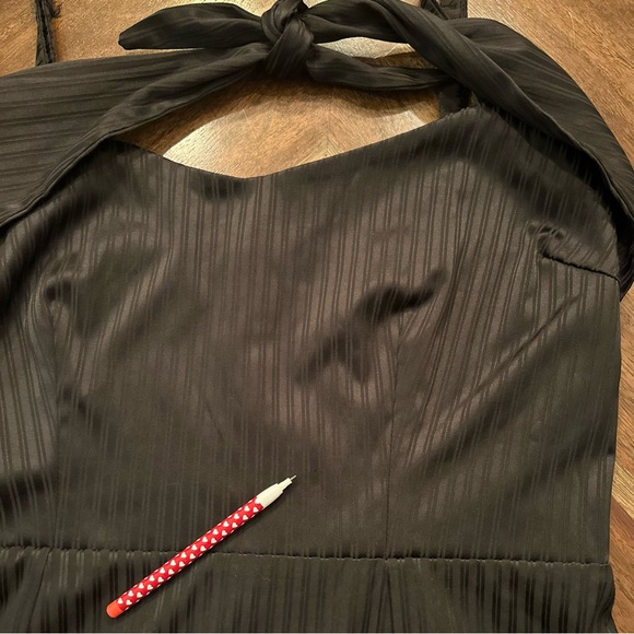 Lucky Thirteen Black Satin Pin Up Pencil Dress Size XL - Picture 10 of 11